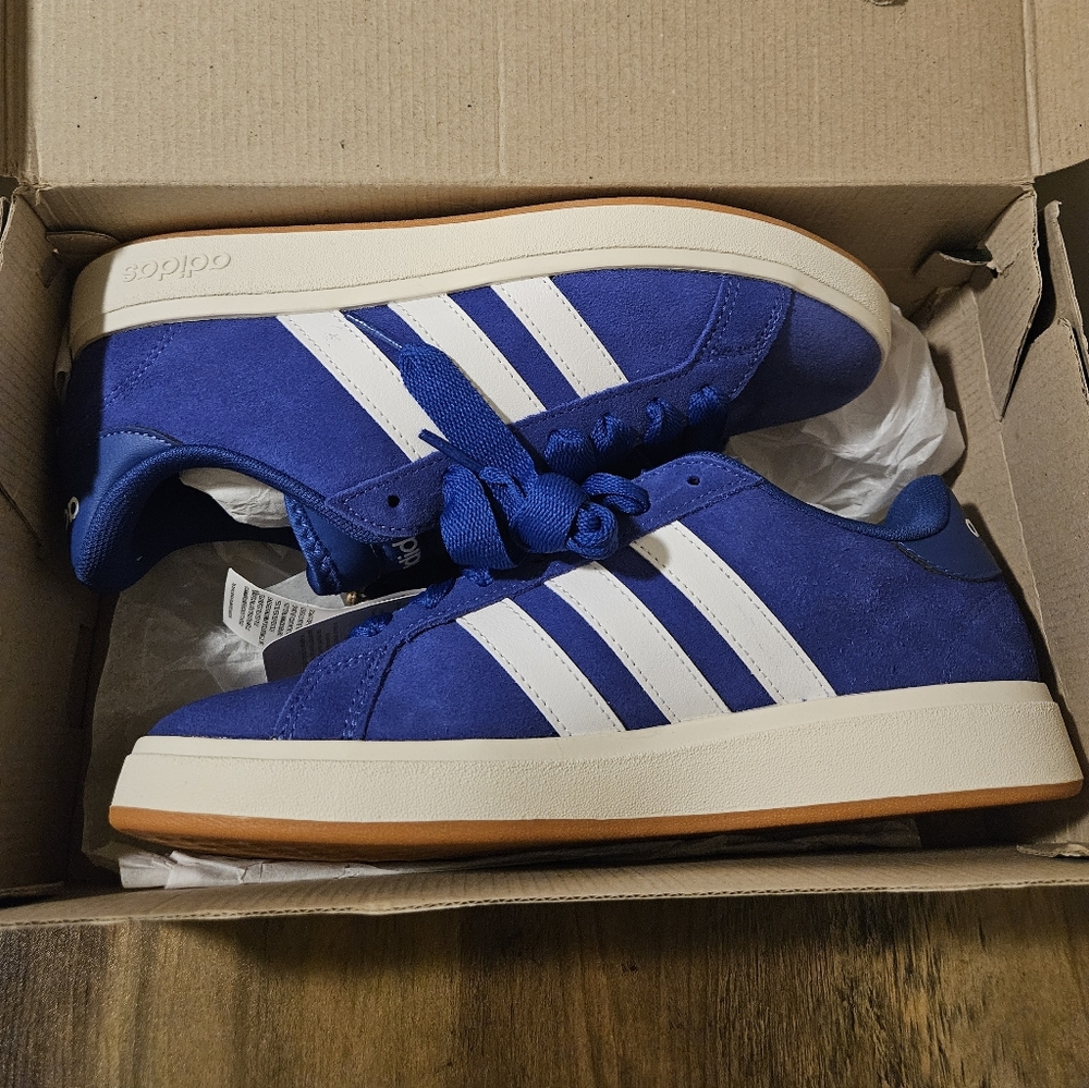 Adidas Men's Blue Grand Court Base 00s Sneakers Size 7.5